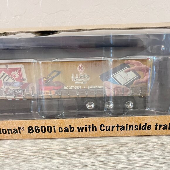 New JJ Keller Collectible Truck 1:64 International 8600i Cab Curtainside Trailer - Picture 4 of 9